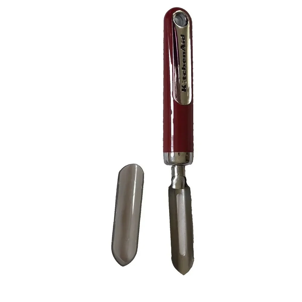 KitchenAid Peeler Potato Vegetable Red Stainless Steel w/ Cover Kitchen Utensil